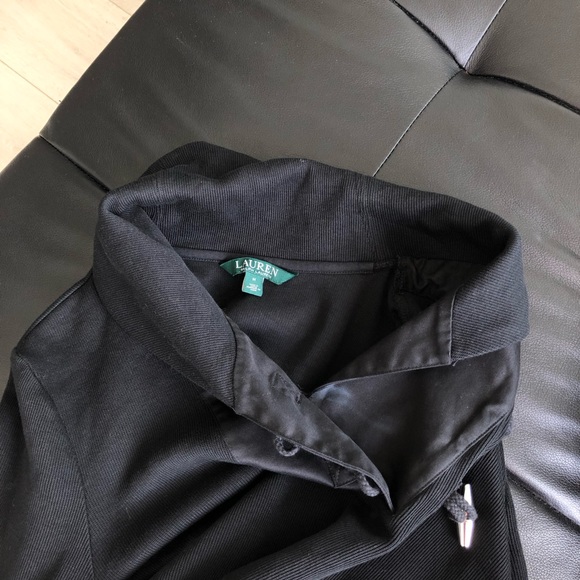 Ralph Lauren Black V Neck Toggle Sweater - Picture 7 of 7